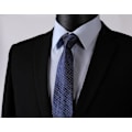 Miniatyrbillede 2 af 4: Mænds Dot Stripe Bryllups Slips og Lommetørklæde Ekstra Langt Slips og Lommetørklæde Sæt til Mænd Klassisk Mode Business