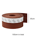 Miniatyrbilde 2 av 5: 3 meter værbestandig tetningslist, silikon dørtetningslist dør, vindu,  (bredde 25mm35mm45mm) Shape3 Brown