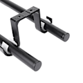 Miniatyrbilde 3 av 5: 2 stk dobbel gardinstangbraketter takfeste støtter aluminiumlegering svart