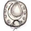 Miniatyrbillede 4 af 5: Cowboyhatte i hullet strådesign - Sommer strand cowboyhat Damer Western solhat Knusbar Boho strå cowboyhat White