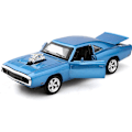 Pikkukuva 1 / 5: 1:32 Fast & Furious Dodge urheiluauto pienoismalli simulointi auto pienoismalli seos lelut blue