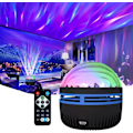 Miniatyrbilde 7 av 7: 2 i 1 nordlys og havbølgeprojektor, RGB dimbar LED-projektorlampe med 7 lyseffekter, galakseprojektorlys for barn