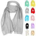 Miniatyrbilde 1 av 6: Chiffon skjerf, sjal og omslag for kvinner - Mykt og lett kveldskjole elegant bryllup brud brudepike skjerf Grey