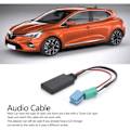 Pikkukuva 3 / 8: Qiilu Auton äänensovitin, Auton äänensovitin, Mini ISO 6Pin 8Pin Auton musiikkiyhteys Bluetooth 5.0 AUX-kaapeli Renault Clio/Espace/Kangoo/Laguna
