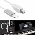 Miniatyrbillede 2 af 4: Lightning til Type-b Midi Keyboard Konverter USB 2.0 Kabel til iPhone 7 8 X iPad
