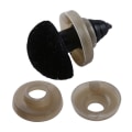 Miniatyrbillede 3 af 5: 10 stk. Plastik Trekantede Næser Fløjl Næse Dukke Håndværk Knap Bjørn Plys Legetøj Dyr Diy Fremstilling Dukker Sikkerhed Næse Tilbehør 10pcs back ring