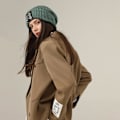 Miniatyrbillede 3 af 5: Niche-stofmærke strikket hue varm beanie hue all-match til gadeskydning Gray