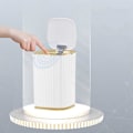 Miniatyrbillede 2 af 5: 1 stk Smart Automatisk Skraldespand Køkken Badeværelse Toilet Skraldespand med Låg Vandafvisende Skraldespand
