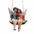 Miniatyrbilde 1 av 5: 1 stk. Par Figur Blom Fe Swing Ornament Miniatyr Fe Hage Par Figurer Kit Fe Hage Tilbehør Dekor 1 Par Blom