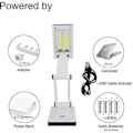 Miniatyrbilde 2 av 5: Superlys lysende bærbar LED-skrivebordslampe Reiselampe: sammenleggbar, berøringsfølsom kontroll, 3 justerbare lysstyrkenivåer, batteri og USB-drevet (hy)