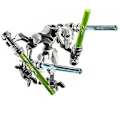 Pikkukuva 3 / 3: 2 kpl Tähtien sota Minihahmoja Kenraali Grievous Action Figures Leikkihahmoja
