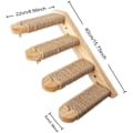 Miniatyrbillede 4 af 4: Kattestige i træ - Mærke - Model - 4 trin - Væghylde - Sisalreb