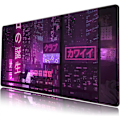 Miniatyrbillede 5 af 5: Lilla Gaming Mousepad Japansk Skrivebordsmatte XXL Udvidet Anime Cool Stor Mouse Pad Tastatur Mouse Mat Skrivebordsunderlag til Computer Laptop Gamere 400*900*3mm