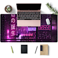 Miniatyrbillede 3 af 5: Lilla Gaming Mousepad Japansk Skrivebordsmatte XXL Udvidet Anime Cool Stor Mouse Pad Tastatur Mouse Mat Skrivebordsunderlag til Computer Laptop Gamere 400*900*3mm