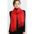 Miniatyrbilde 3 av 5: Dames Sjal Pashmina Sjal og Wraps til Bryllup Sjal til Kvinner Vinter(Rød)