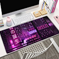 Miniatyrbillede 2 af 5: Lilla Gaming Mousepad Japansk Skrivebordsmatte XXL Udvidet Anime Cool Stor Mouse Pad Tastatur Mouse Mat Skrivebordsunderlag til Computer Laptop Gamere 400*900*3mm