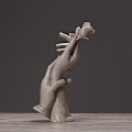 Miniatyrbild 2 av 5: Hemdekor Resin Skulptur Hem Figur Hållande Händer Prydnader Par Bröllop Present Prydnader Grey
