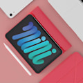 Pikkukuva 2 / 5: Magneettinen absorptio Origami Smart TPU + PU-nahkainen tablettikotelo iPad minille (2021) Red