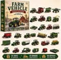 Julebilmodel 24-dages julekalender plastikpynt WY-26 Farm Car Team A