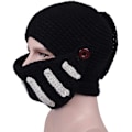 Miniatyrbilde 1 av 6: Hatt Visor Heklet Strikket Lue Hatte Maske Sett Håndlaget Vinter Strikket Lue Vinter Romersk Ridder Strikket Lue Øreklaff Ski Lue Vinter Strikket Lue Gladiator