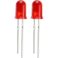 Miniatyrbilde 1 av 4: 40 stk 5mm røde LED-dioder med farget linse, diffus, rund, 1,9-2,1V, 20mA, 0,02W, lyspære, elektroniske komponenter, lysdioder