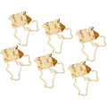 Miniatyrbillede 1 af 8: Clips Office Essential Stationery Lang Hale Hul Multifunktion Hjemmekontor Clips Lille Kreativt Design Udvidet Længde til Ekstra Fastgørelse 100 stk. Sæt Gold