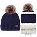 Miniatyrbillede 3 af 5: Hue til kvinder og mænd - Vinterhue til kvinder - Cuffed Beanies - Varm hue - Grå Tibetan
