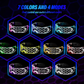 Miniatyrbilde 3 av 4: 2 par LED Visor Briller Dual Control 7 Farger Og 4 Moduser Futuristiske Briller Lys Opp Briller Rave Briller Lysende Briller