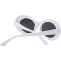 Miniatyrbilde 3 av 4: Retro ovale solbriller, vintage clout solbriller unisex briller retro ovale clout solbriller reise menn kvinner briller hvite hy