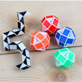 Miniatyrbild 1 av 2: 24 Block Fidget Snake Cube, Mini Snake Ruler Twist Puzzle Toys för Barnkalas Presentrekvisita, Fidget Sensoriska Leksaker White - 12Pcs