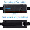 Miniatyrbild 3 av 7: Justerbar elastisk bandpennhållare, 2-pack PU-läderpennhållare, pennfodral, passar för 8\" till 11,5\" inbundna tidskrifter, anteckningsböcker, planerare