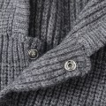 Miniatyrbillede 2 af 5: Balaclava strikket pullover hætte vinter varm hætte tørklæde hue til kvinder mænd (sort)