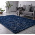 Miniatyrbillede 1 af 5: Super blød vinter varm tyk tæpper til stue plys tæppe børn soveværelse fluffy gulv hjem indretning shaggy måtte fløjl tæppe 40X60cm navy Blue