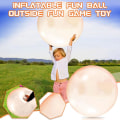 Miniatyrbild 2 av 5: Bubbelboll leksak för vuxna barn, uppblåsbar vattenboll kul sommar strand trädgård boll mjuk gummiball utomhusspel present 40cm Yellow