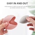 Miniatyrbilde 4 av 8: Sminke svamp holder - 2 stk silikon skjønnhetsblender holder, sminke svamp reiseetui silikon dobbeltsidig ventilert pustende skjønnhetsblender holdere Pink+Black