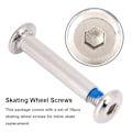Miniatyrbillede 3 af 5: 10 stk. Inline Skate Udskiftning Skøjte Skruer Fittings Skøjter Hjulaksler Hardware 31mm 31mm