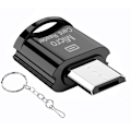 Pikkukuva 1 / 5: Type-C/Micro USB/Lightning mini-matkapuhelinkortinlukija, nopea TF-kortin OTG-kortinlukija Micro USB Black