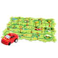 Pikkukuva 1 / 5: Tee-se-itse sähköinen rata-autolelu, paristokäyttöinen leluauto ja pulmapalikka lapsille Forest 25pcs/Set