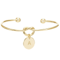 Miniatyrbilde 1 av 4: Mote Initial Smykker Initial Legering Brev Charm Armbånd Til Kvinner Brudepike Binde Gold A