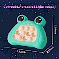 Miniatyrbild 5 av 5: Elektronisk upplyst pop quick push spelkonsol fidget leksaker poppet sensorisk leksak push pop bubbla leksak stressavlastning pusselspel för barn Green