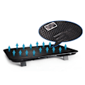 Miniatyrbillede 6 af 11: Metal Panel Dual Fan Notebook Cooler Høj Hastighed Silent Laptop Køling Pad Slim Stand Holder til 14 Tommer PC Computer Sort