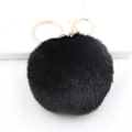 Miniatyrbillede 6 af 7: Fluffy nøglering blød plys charme ring nøglering imiteret pels bolde taske vedhæng nøglering dekoration