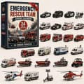 Julebilmodel 24-dages julekalender plastikpynt WY-26 Emergency Rescue Team