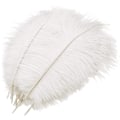 Miniatyrbillede 1 af 5: Mwoot 10 stk Naturlige Struds fjer, Struds fjer Plume til bryllup fest bord centerpiece dekoration (hvid, 25-30cm)