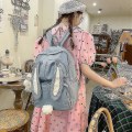 Pikkukuva 3 / 5: Suloinen kani nuori tyttö koulu reppu naisille suuri kapasiteetti Kawaii reppu Mochila Pink naisten reppu Nylon sarjakuva koululaukku No bear doll pink