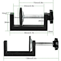Miniatyrbild 2 av 5: 4-delars klämset, klämområde 10-57 mm justerbar G-klämma, snickarklämma, bordsklämma, tillbehörsverktyg, lämplig för fixering av trä, tabell