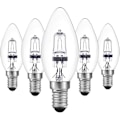 Miniatyrbild 1 av 4: Pack E14 18w Halogenlampor Dimbara Varmvitt 2700k Dimbara C35 Ljuskällor Små Skruv (ses) Edison Lamphållare 3-5w Led Lampor För H420 Cha
