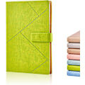 Miniatyrbild 1 av 5: A5 Notebook Minimalistisk Linjerad Anteckningsbok Journal Med Konstläder Hårdpärm, 3D Magnetiskt Spänne, Present till Kvinnor Män Lärare Kontor Skola (Grön)