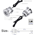 Miniatyrbild 2 av 5: LED-undervattenspoollampor, 3W, 12V-24V DC, IP70 vattentät, rostfritt stål aluminium, för inground pooler trappor dammar fontäner