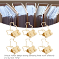 Miniatyrbillede 2 af 8: Clips Office Essential Stationery Lang Hale Hul Multifunktion Hjemmekontor Clips Lille Kreativt Design Udvidet Længde til Ekstra Fastgørelse 100 stk. Sæt Gold